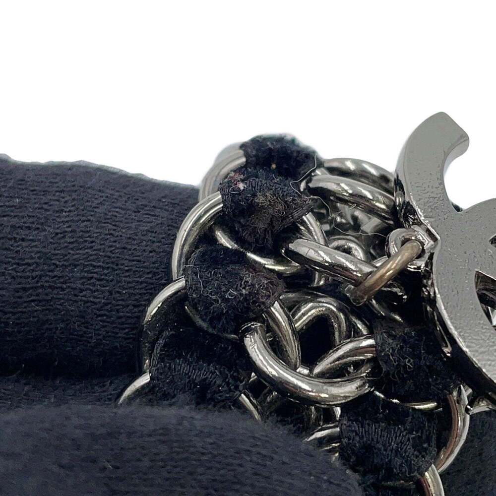 CHANEL Authentic Black Pearl Logo Charm Bracelet - Picture 10 of 12